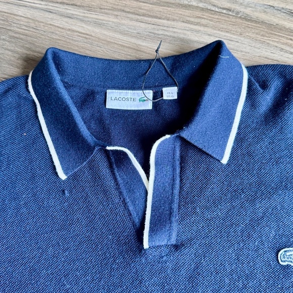 Lacoste Paris Lightweight Pure Wool Polo Sweater Size XL - Picture 2 of 12